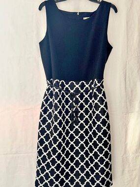 Kasper Sleeveless geometric print mini dress Geometric Mini Dress in Black &